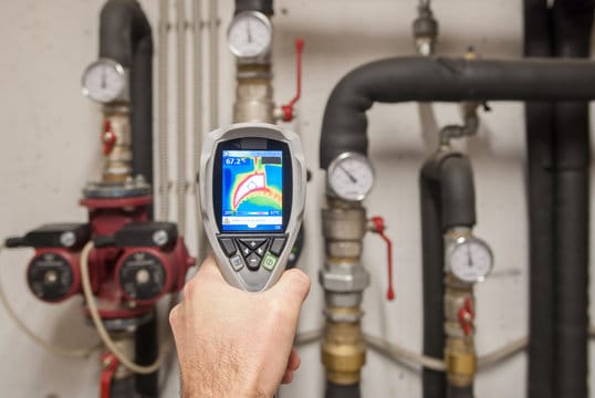 Leak detection service using thermal camera by Boynton Beach Plumbing Pros in Boynton Beach, Florida