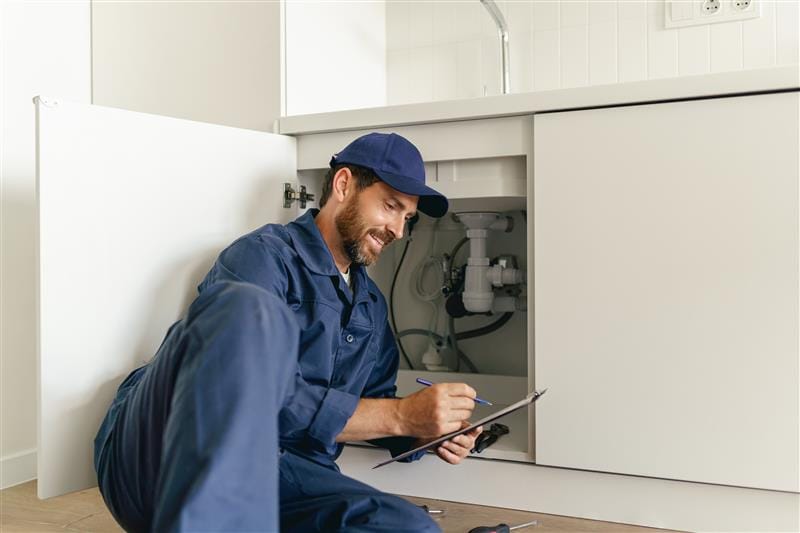 Local Boynton Beach, Florida plumber inspecting residential plumbing system